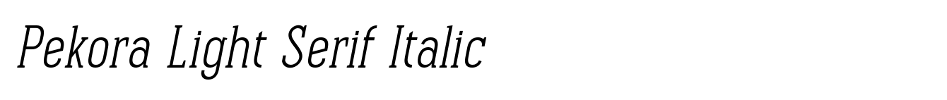 Pekora Light Serif Italic